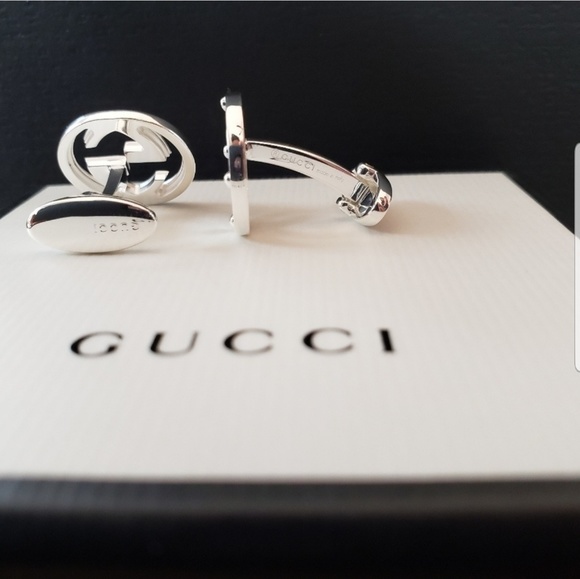Gucci Other - Rare authentic Gucci Double G Cufflinks silver